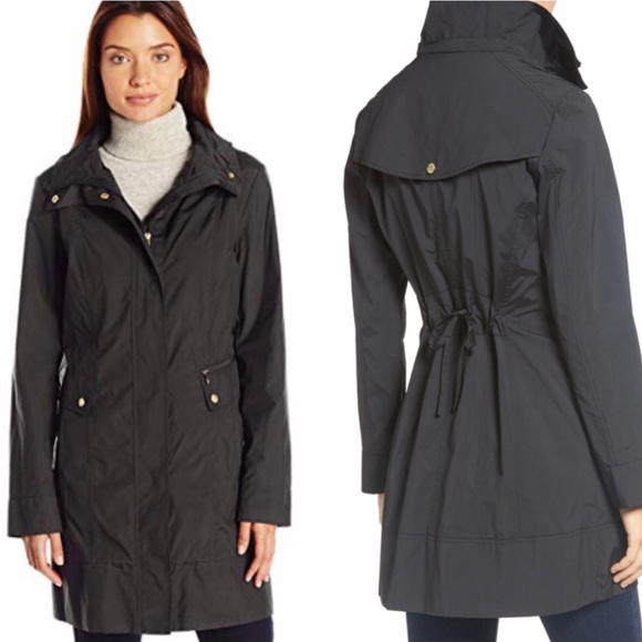 Cole Haan Jackets & Blazers - Cole Haan Back Bow Packable Hooded Raincoat